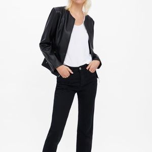 ⭐️ HOT ⭐️ Zara Collarless Faux Leather Jacket
